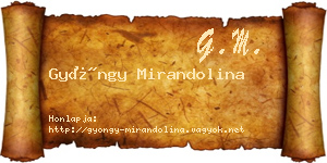 Gyöngy Mirandolina névjegykártya